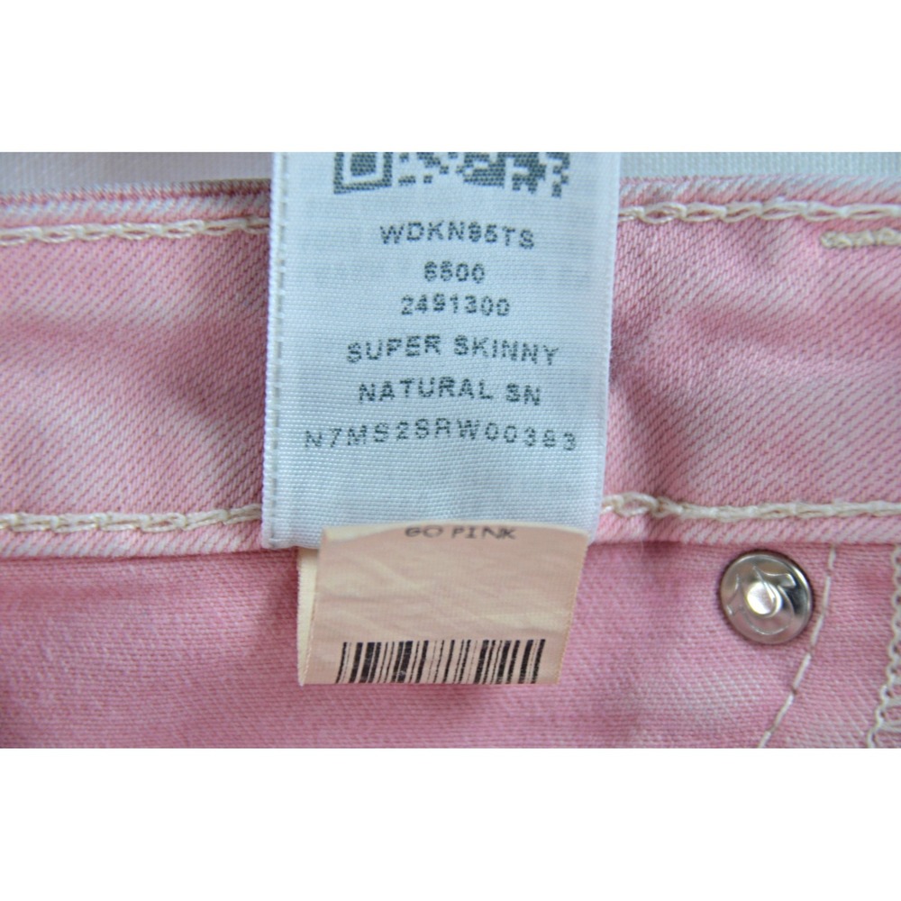True Religion Jeans Women's 30x30 Super Skinny Pink Stretch Distressed Denim - Picture 5 of 9
